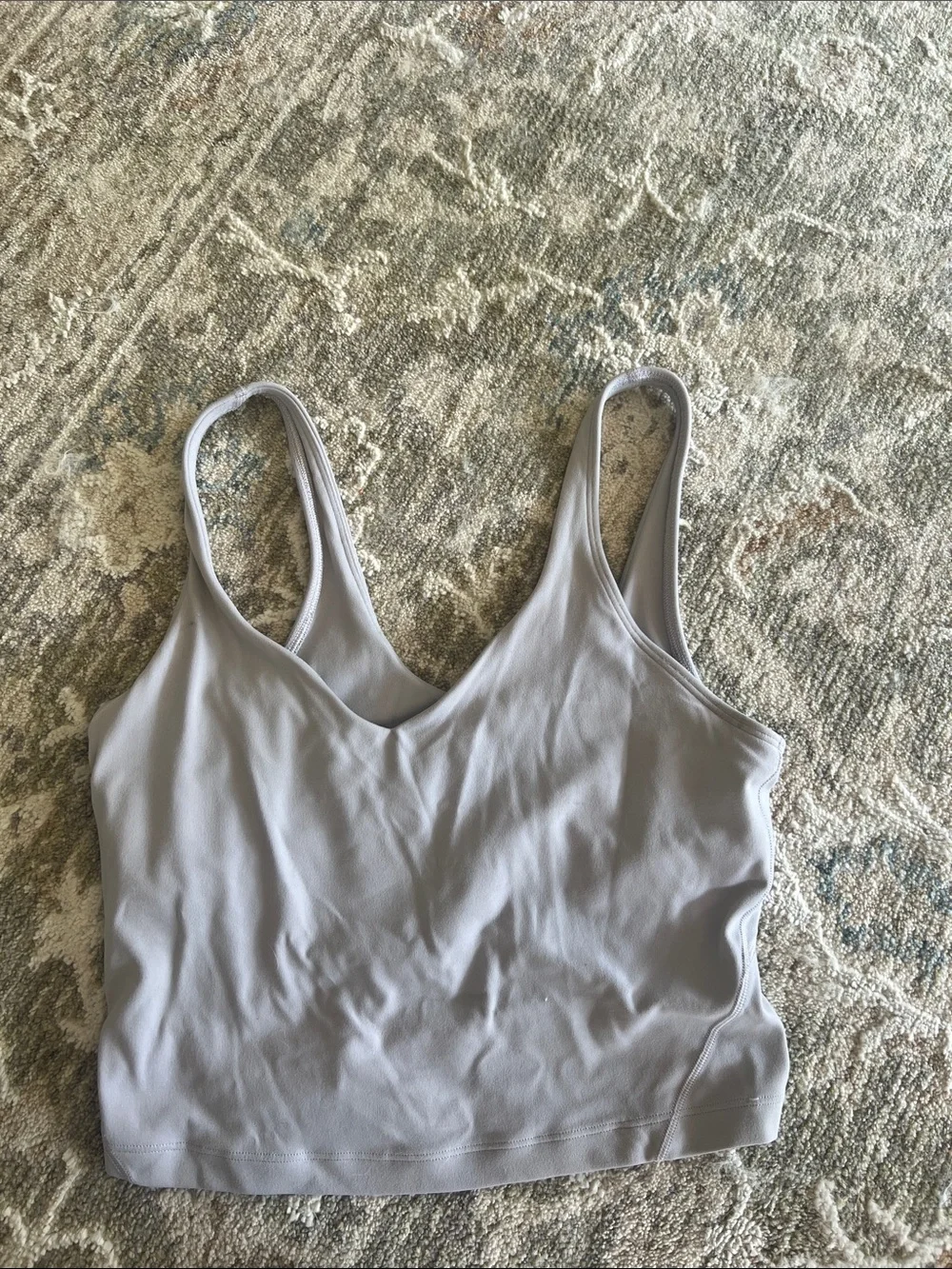 Everyday V-Neck Bralette Crop Top - Light Gray